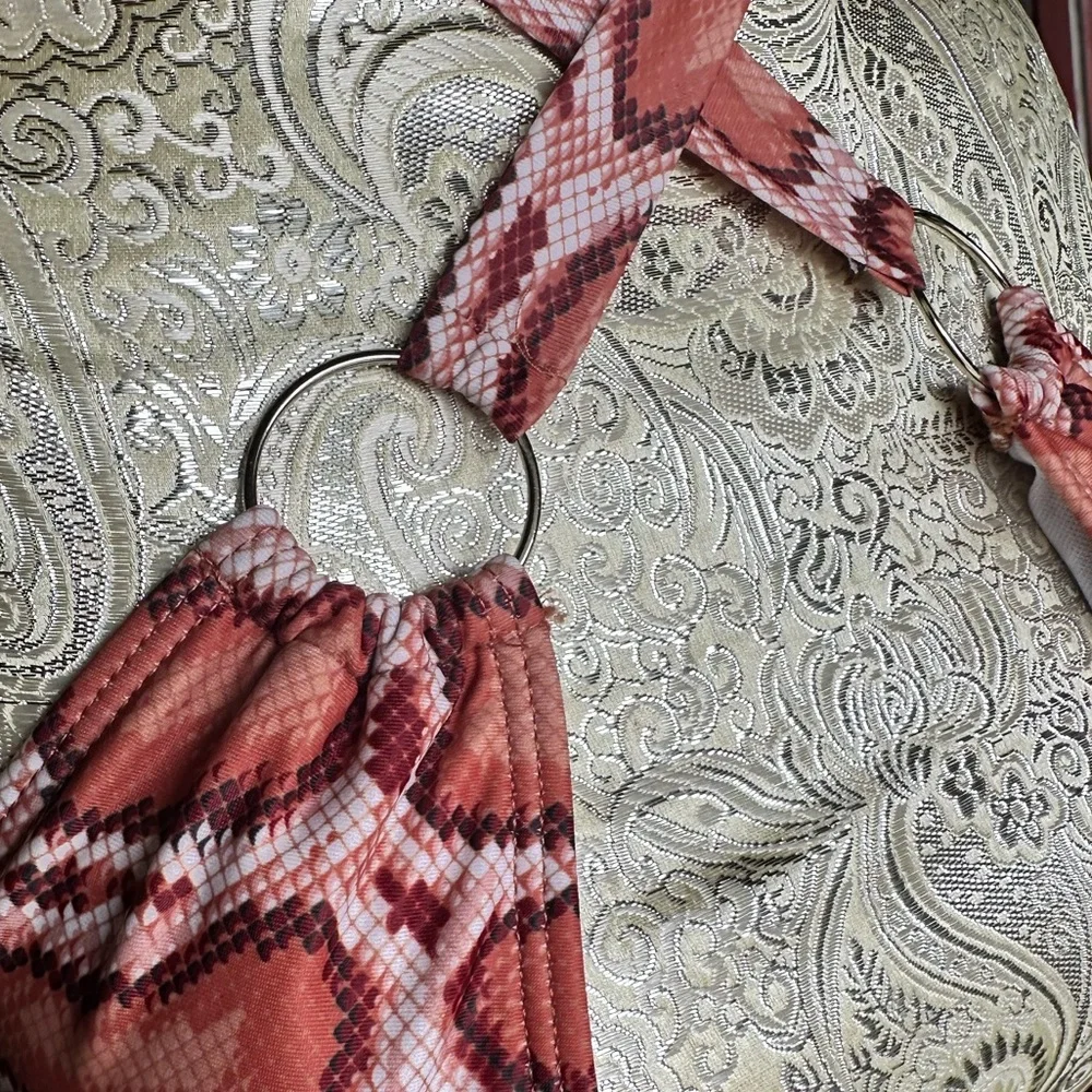 Mint Swim by Draya Sexy Stretch Red Leopard Print Swimsuit Beach Hot Size Large - Picture 4 of 5